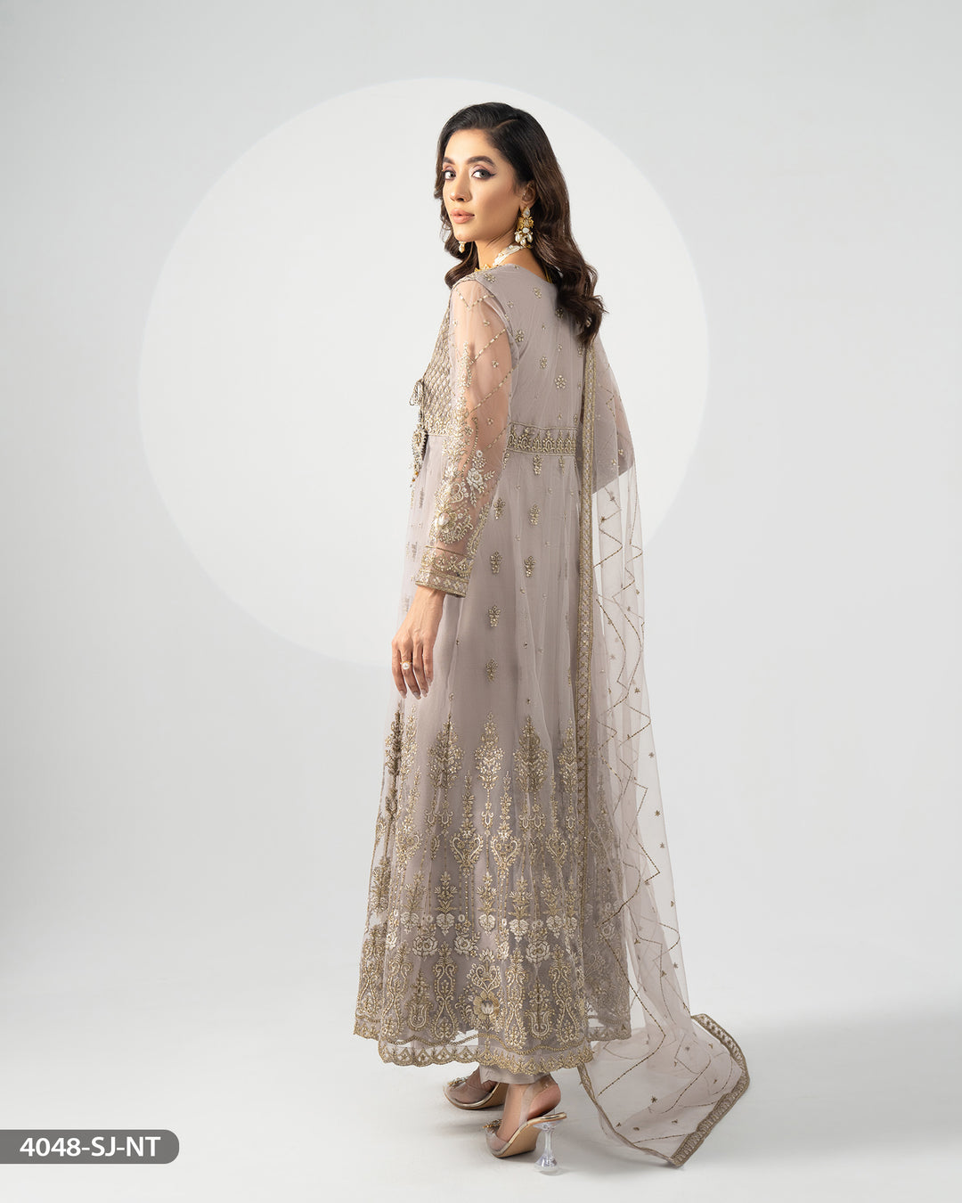 Net Embroidered Maxi | 4048-SJ-NT