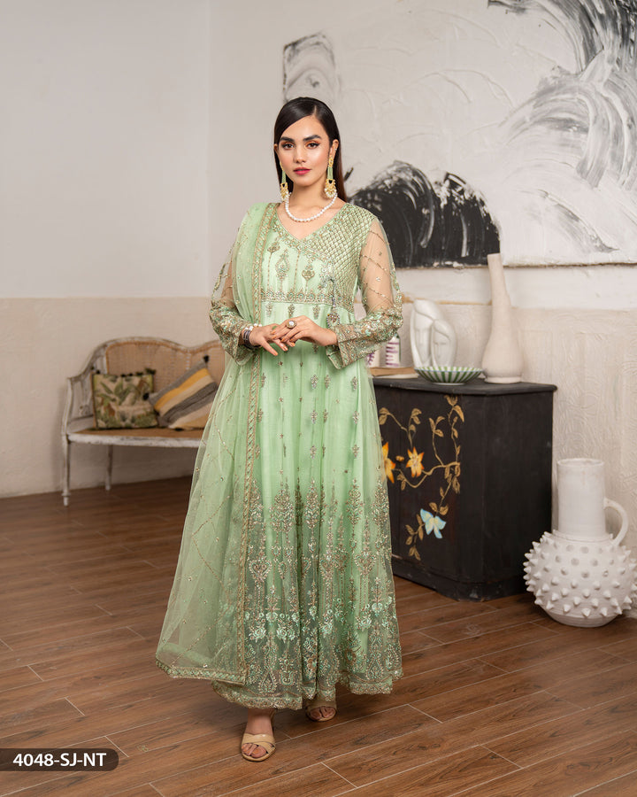 Net Embroidered Maxi | 4048-SJ-NT