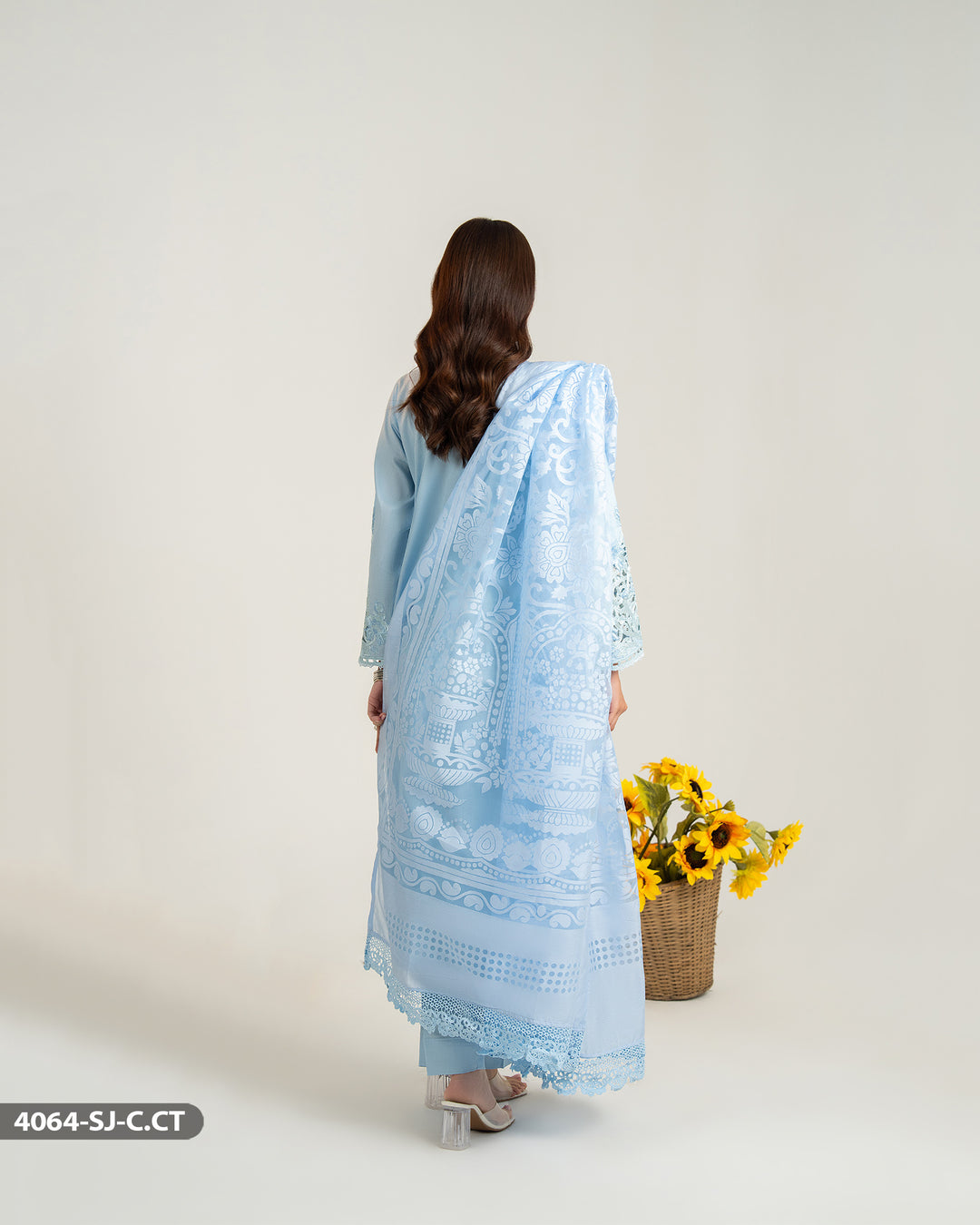 3 Piece Cross Slub Cotton Suit | 4064-SJ-S.C.CT