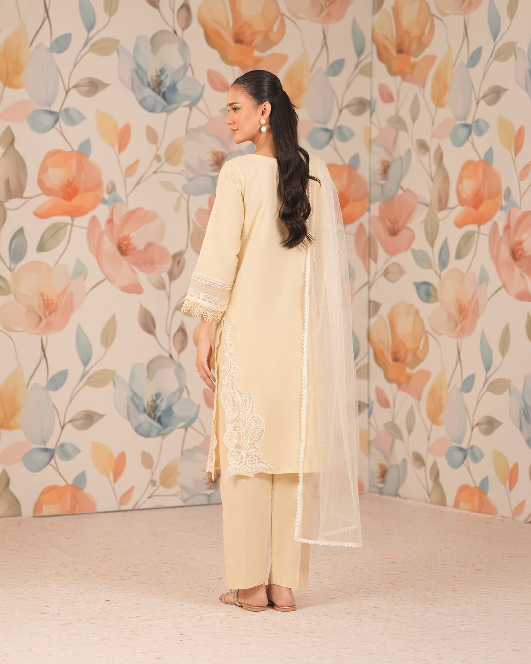 3 Piece Ready-to-Wear Jacquard Cotton Suit | 4068-SJ-J.CT - Sha Posh Textile