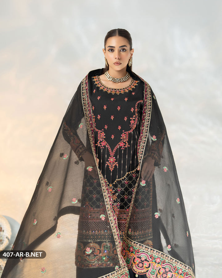 3 Piece Embroidered Suit | 407-AR-B.NET