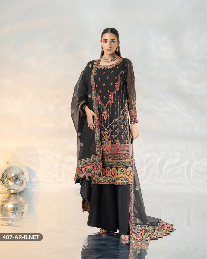 3 Piece Embroidered Suit | 407-AR-B.NET