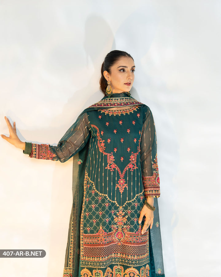 3 Piece Embroidered Suit | 407-AR-B.NET