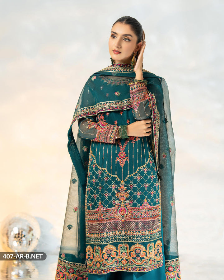 3 Piece Embroidered Suit | 407-AR-B.NET