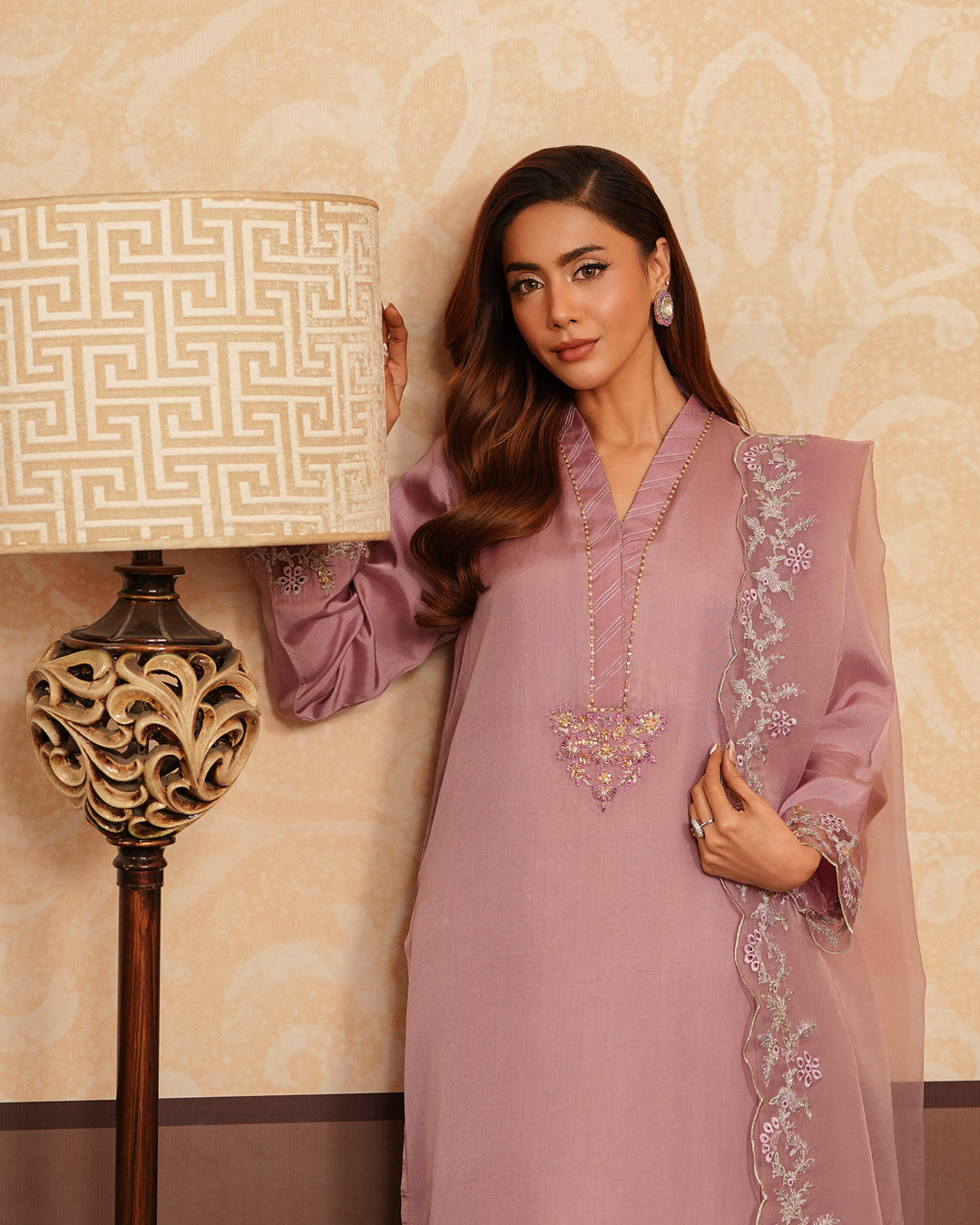 3-Piece Ready-to-Wear Silk Suit |  4090-SJ-SLK - Sha Posh Textile