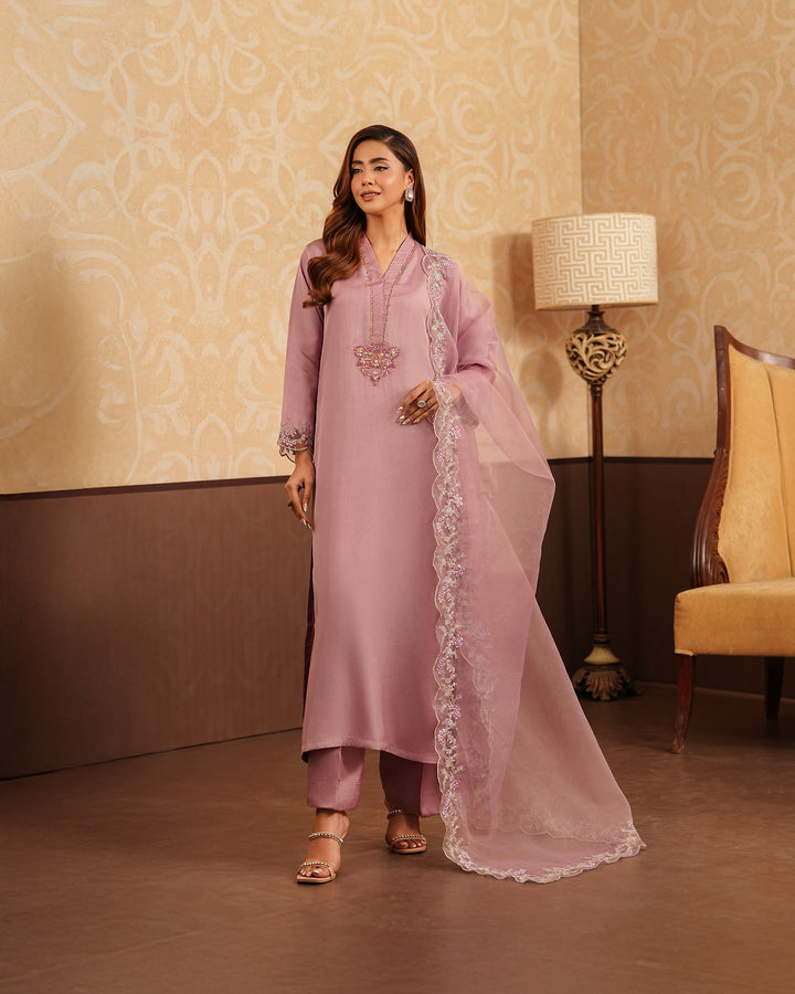 3-Piece Ready-to-Wear Silk Suit |  4090-SJ-SLK - Sha Posh Textile