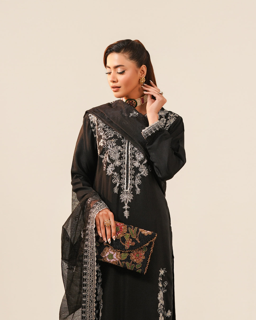 3-Piece Ready-to-Wear Cotail Suit | 4091-SJ-I.KUT - Sha Posh Textile