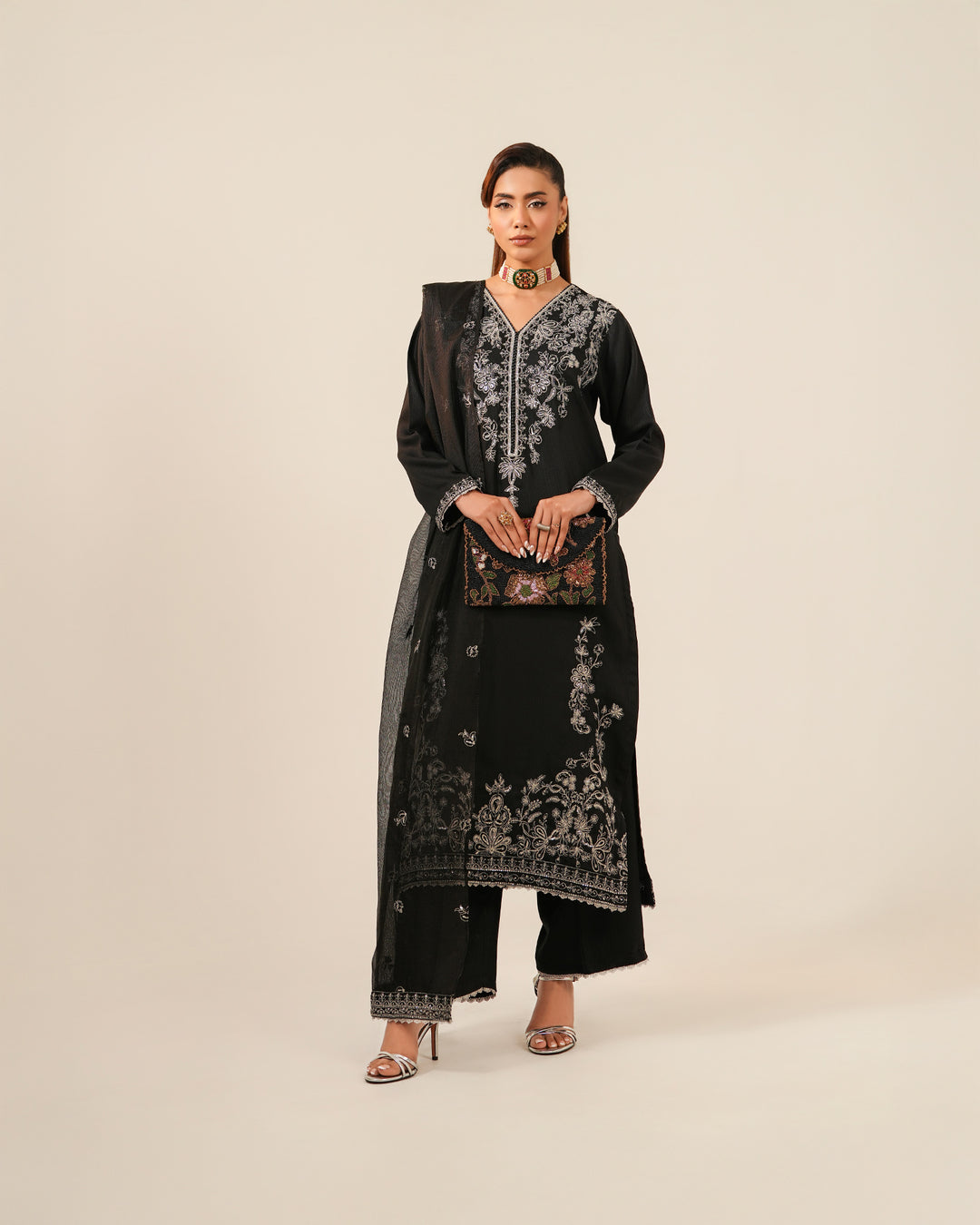 3-Piece Ready-to-Wear Cotail Suit | 4091-SJ-I.KUT - Sha Posh Textile