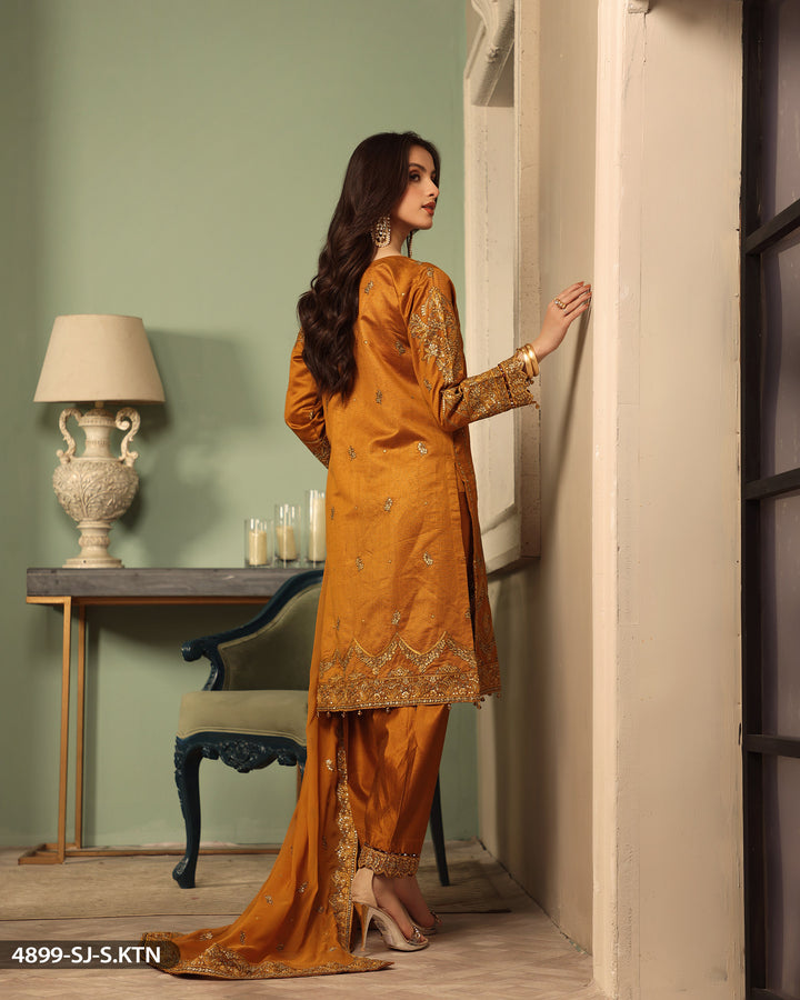 FORMAL 3PC EMBROIDERED SUIT | 4899-SJ-S.KTN