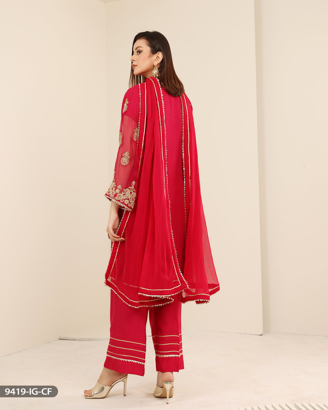 FORMAL 3PC EMBROIDERED SUIT | 9419-IG-CF