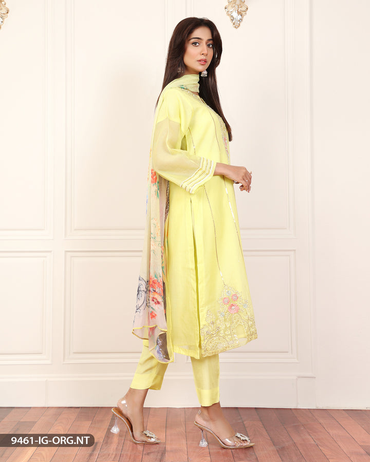 Organza Net Embroidered Suit | 9461-IG-ORZ