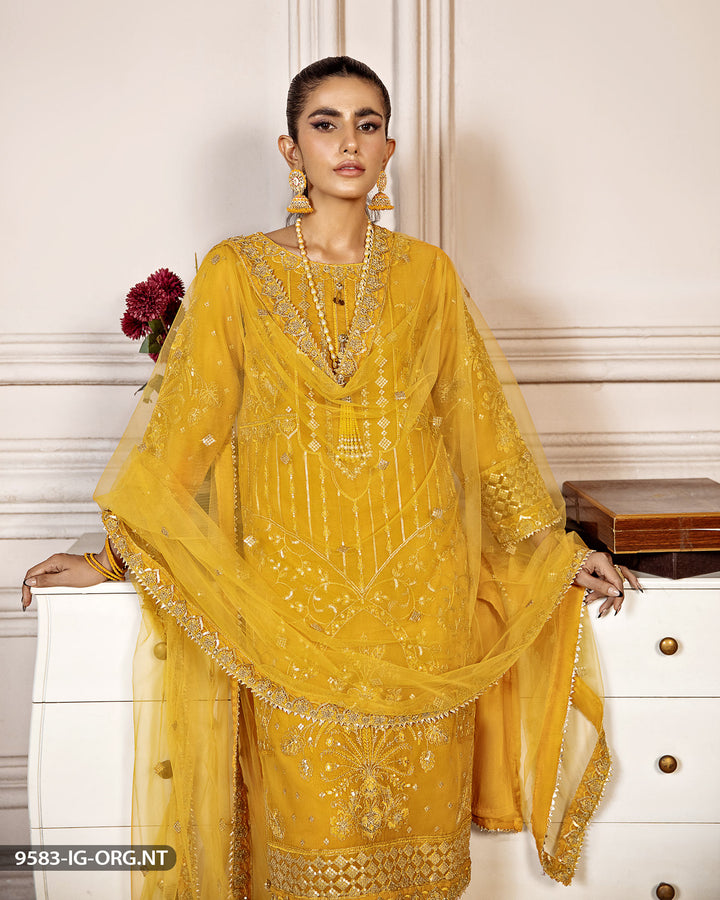 Stitched 3 Piece Embroidered Suit | 9583-IG-ORZ