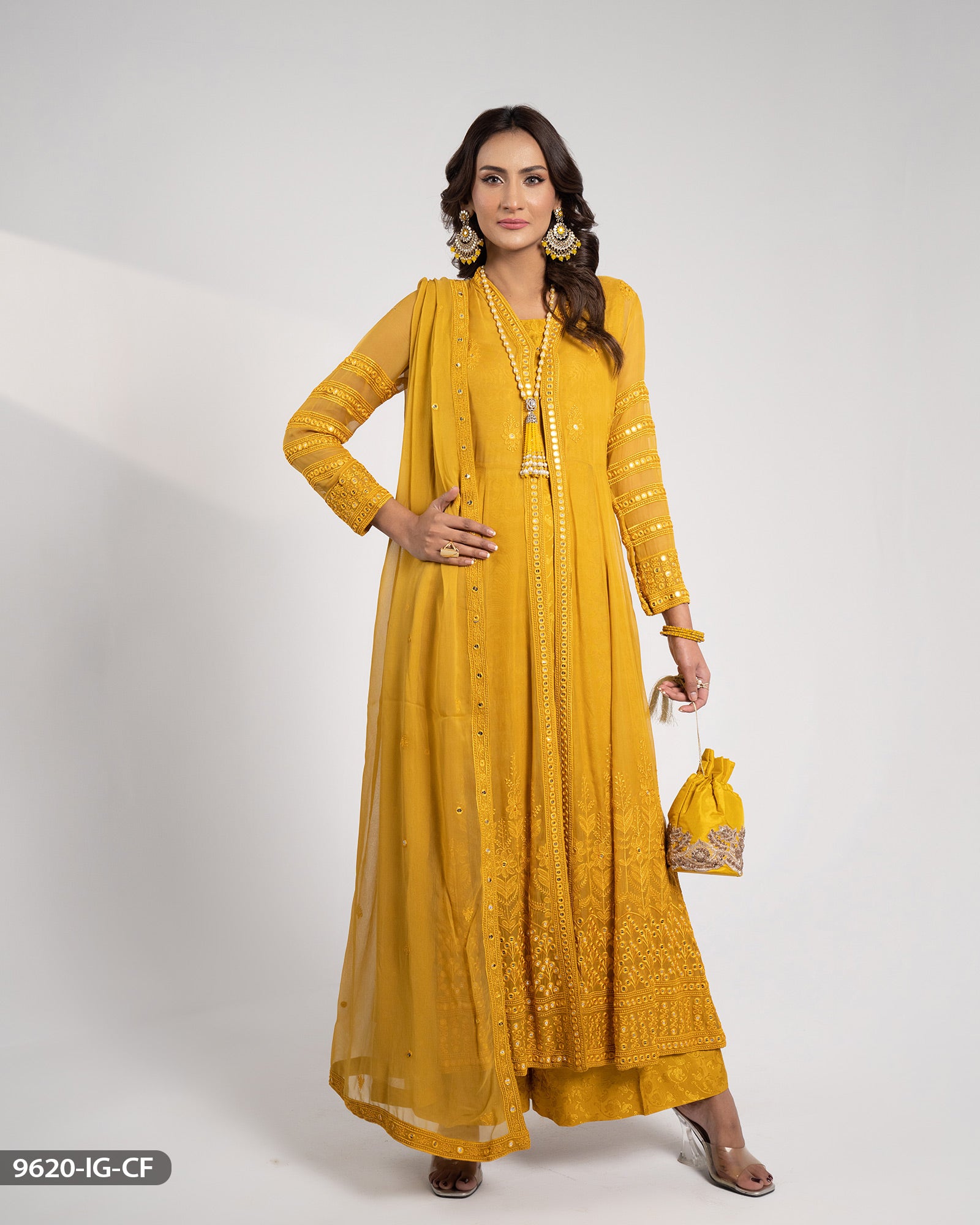 Chiffon Embroidered Frock