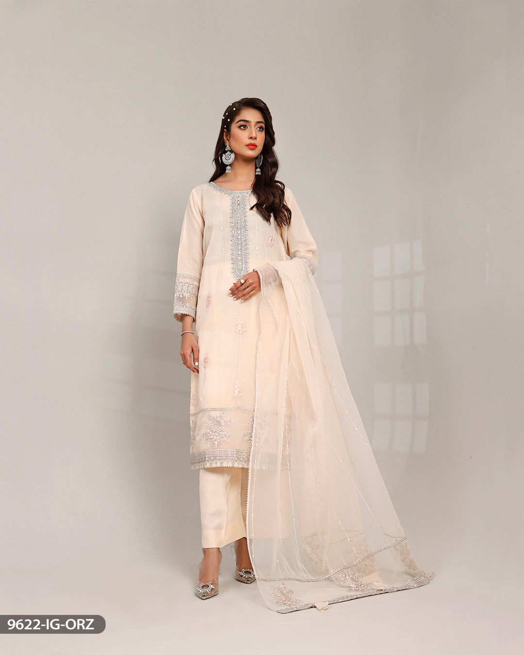 Stitched 3 Piece Embroidered Suit | 9622-IG-ORZ