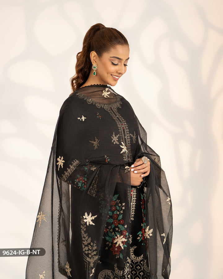 Embroidered Bori Net  Suit | 9624-IG-B.NET