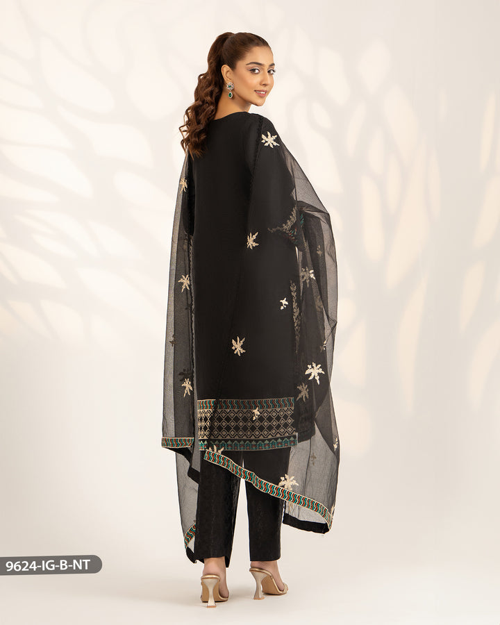 Embroidered Bori Net  Suit | 9624-IG-B.NET