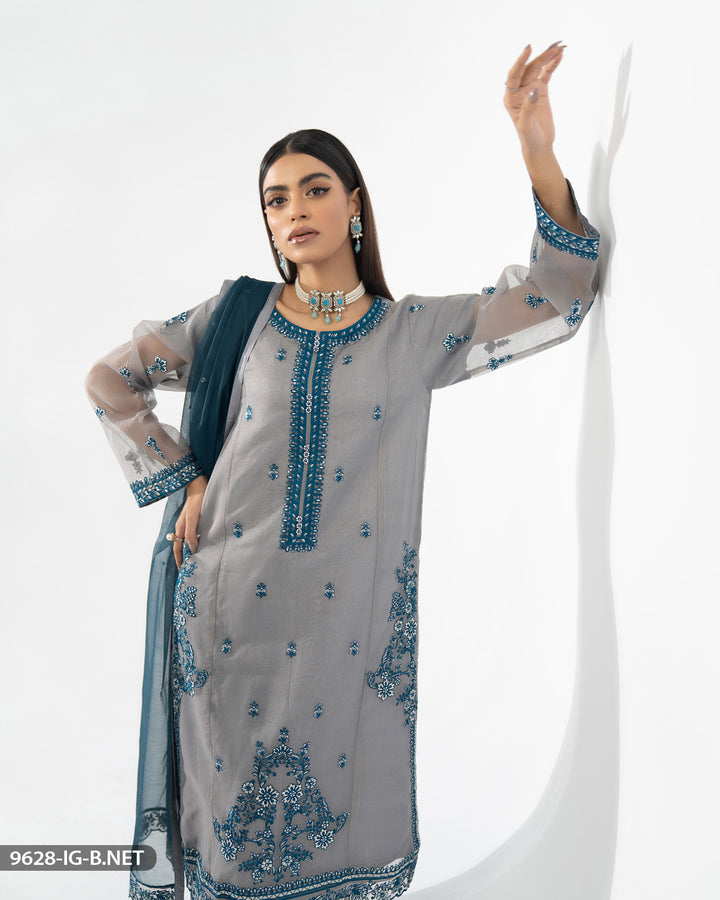 Stitched 3 Piece Embroidered Suit | 9628-IG-B.NET