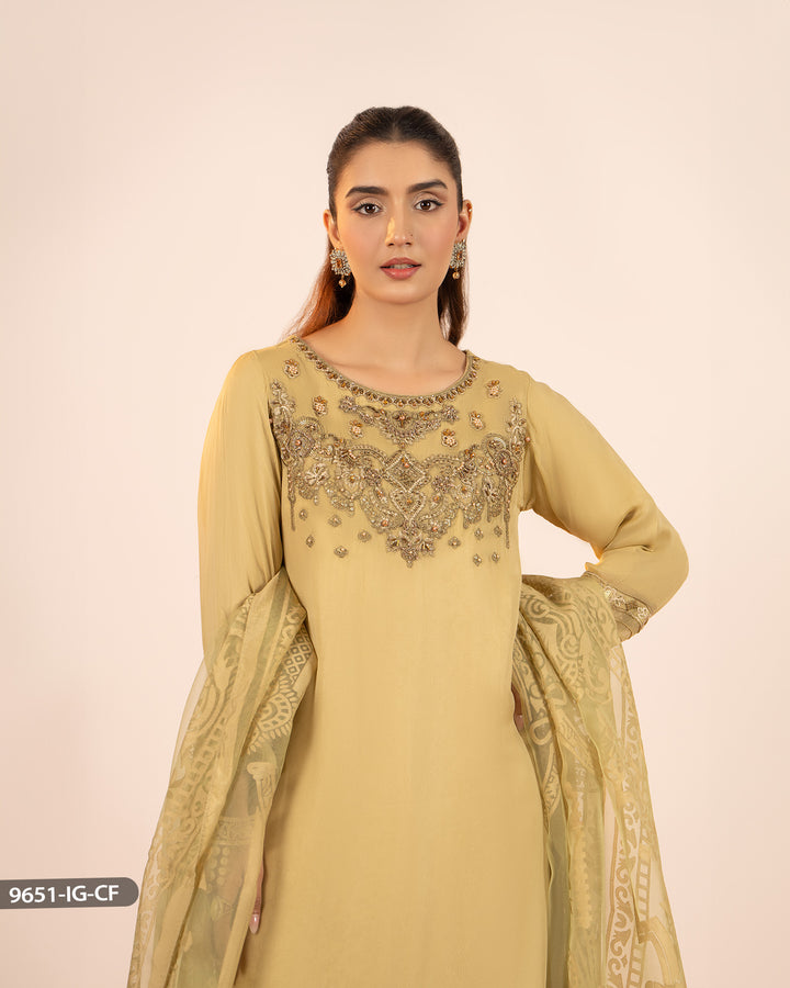 3 Piece Embroidered Chiffon | 9651-IG-CF