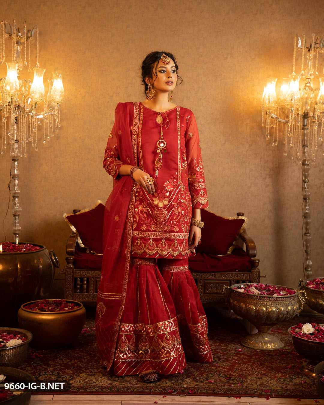 3 Piece Embroidered Suit | 9660-IG-B.NET