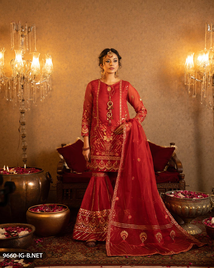 3 Piece Embroidered Suit | 9660-IG-B.NET