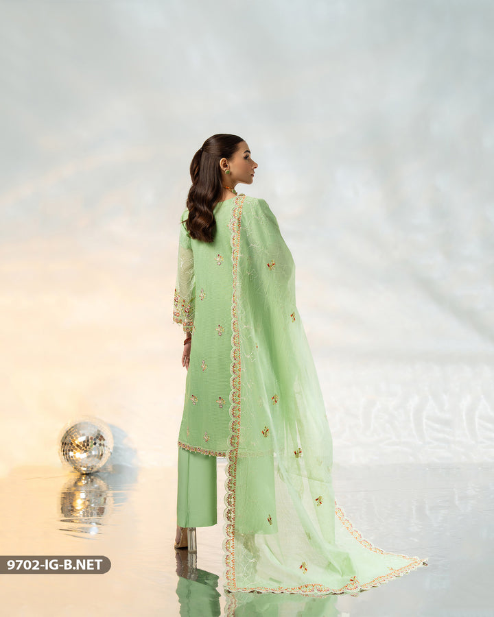 3 Piece Bori Net Suit | 9702-IG-B.NET - Sha Posh Textile