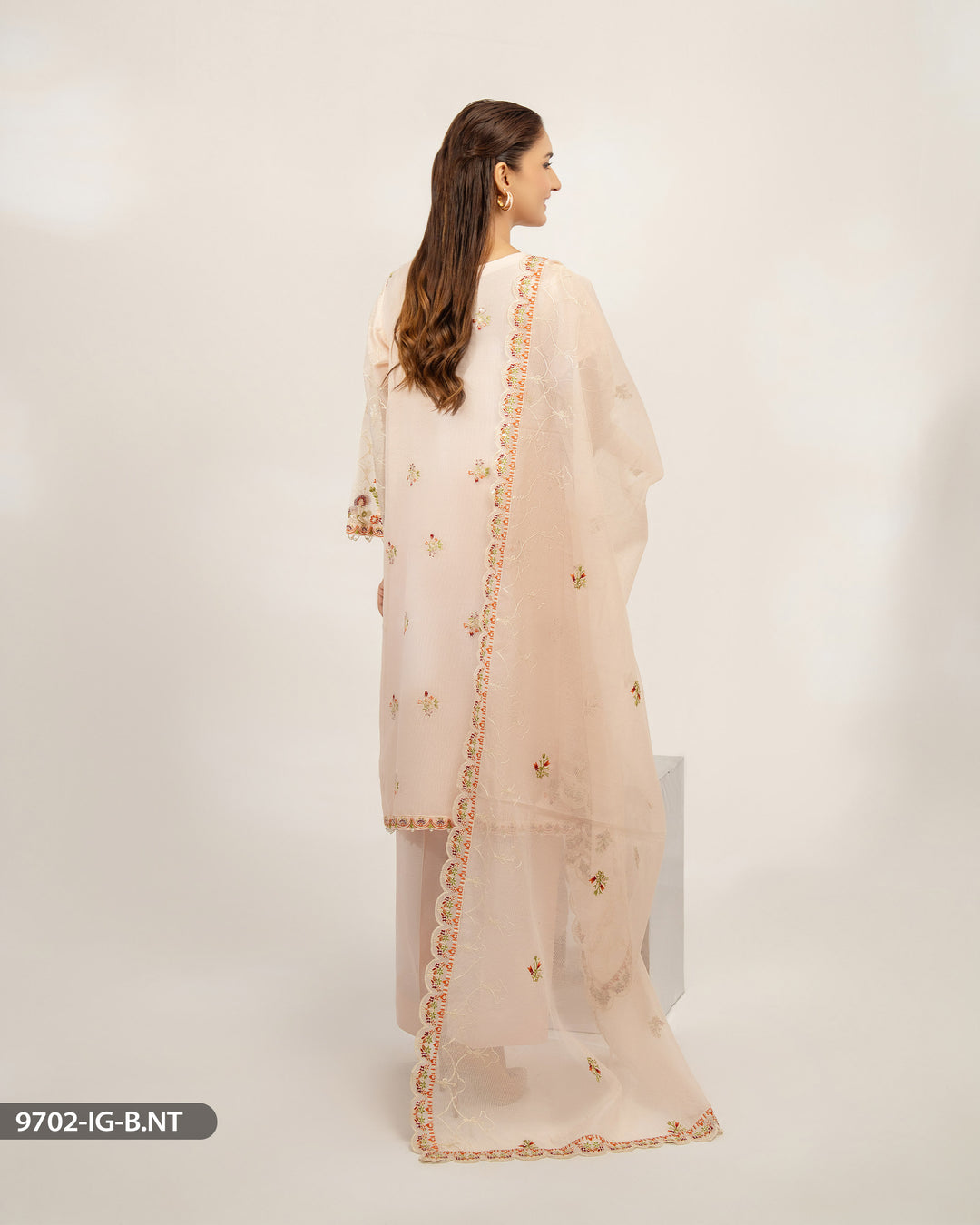 3 Piece Bori Net Suit | 9702-IG-B.NET - Sha Posh Textile