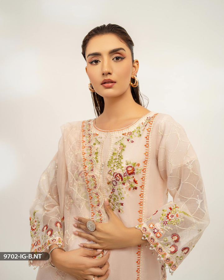 3 Piece Bori Net Suit | 9702-IG-B.NET - Sha Posh Textile