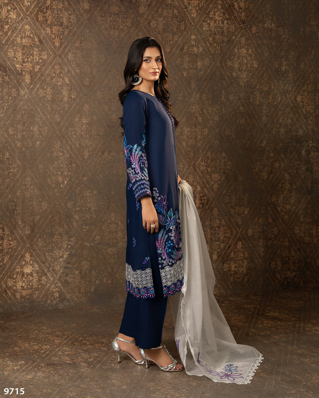 3 Piece Dull Raw Silk Suit | 9715-IG-D.RWS