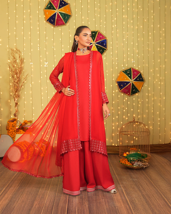 3 Piece Chiffon Suit Stitched | 9729-IG-CF