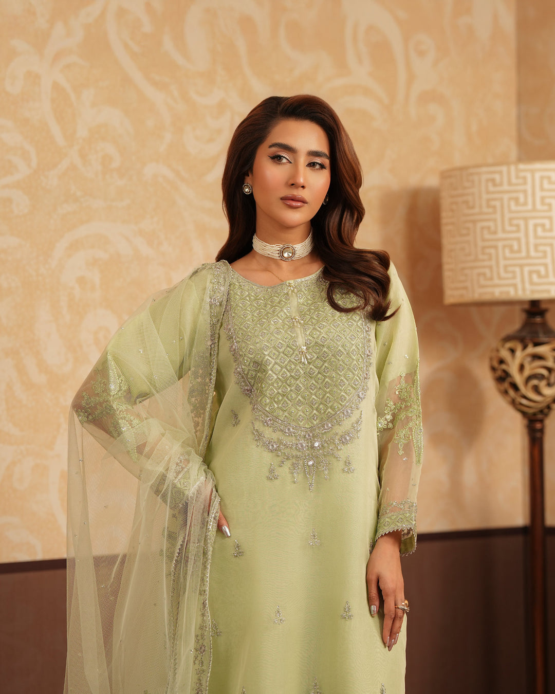 3-Piece Ready-to-Wear Organza Suit | 9737-IG-ORZ - Sha Posh Textile