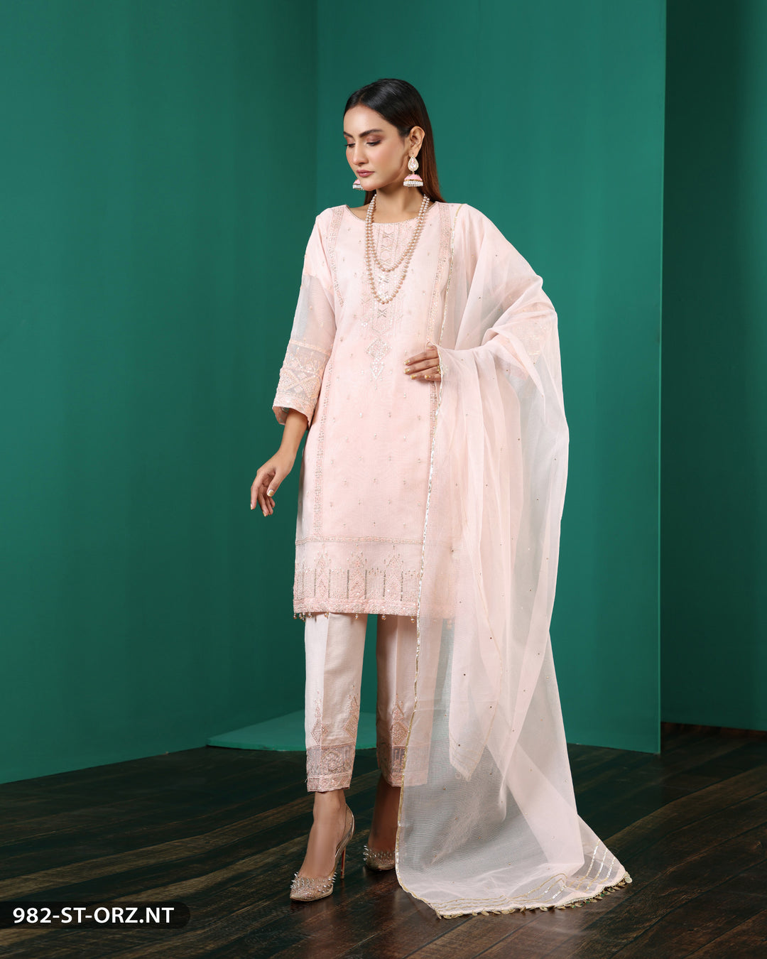 FORMAL 3PC EMBROIDERED SUIT | 982-ST-ORZ