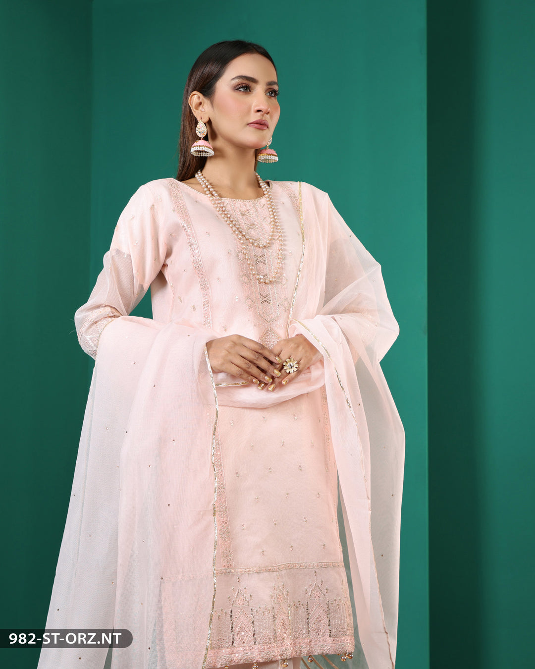 FORMAL 3PC EMBROIDERED SUIT | 982-ST-ORZ