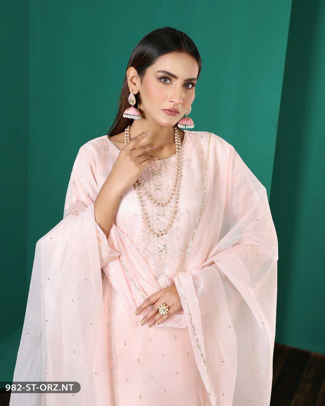 FORMAL 3PC EMBROIDERED SUIT | 982-ST-ORZ