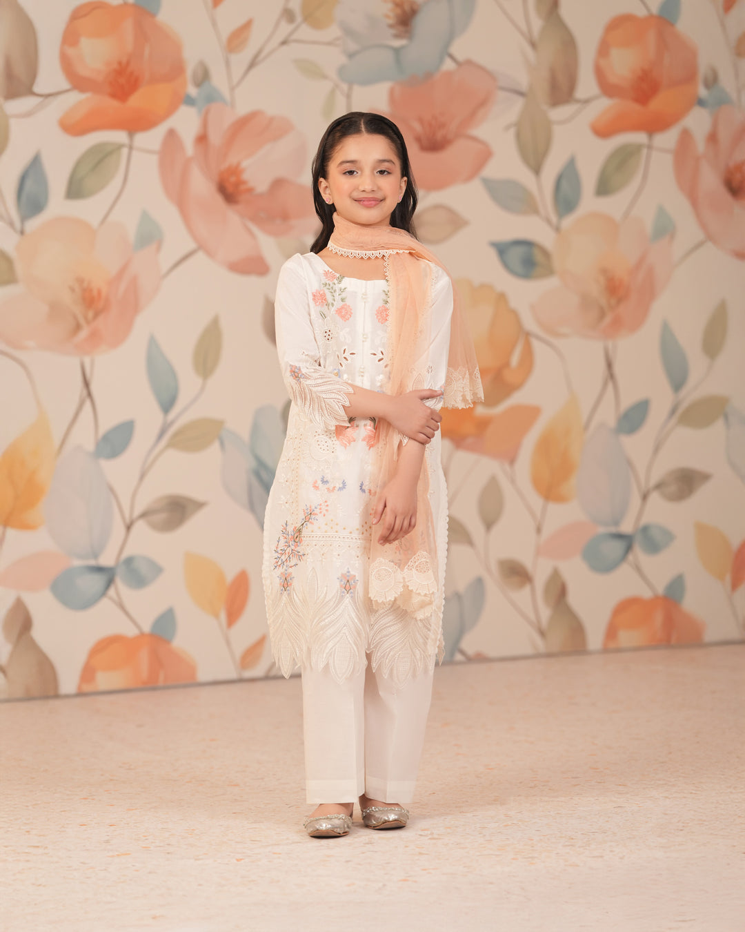 Kids 3 Piece Ready-to-Wear Cambric Cotton Suit | 1121-ST-K.CT - Sha Posh Textile