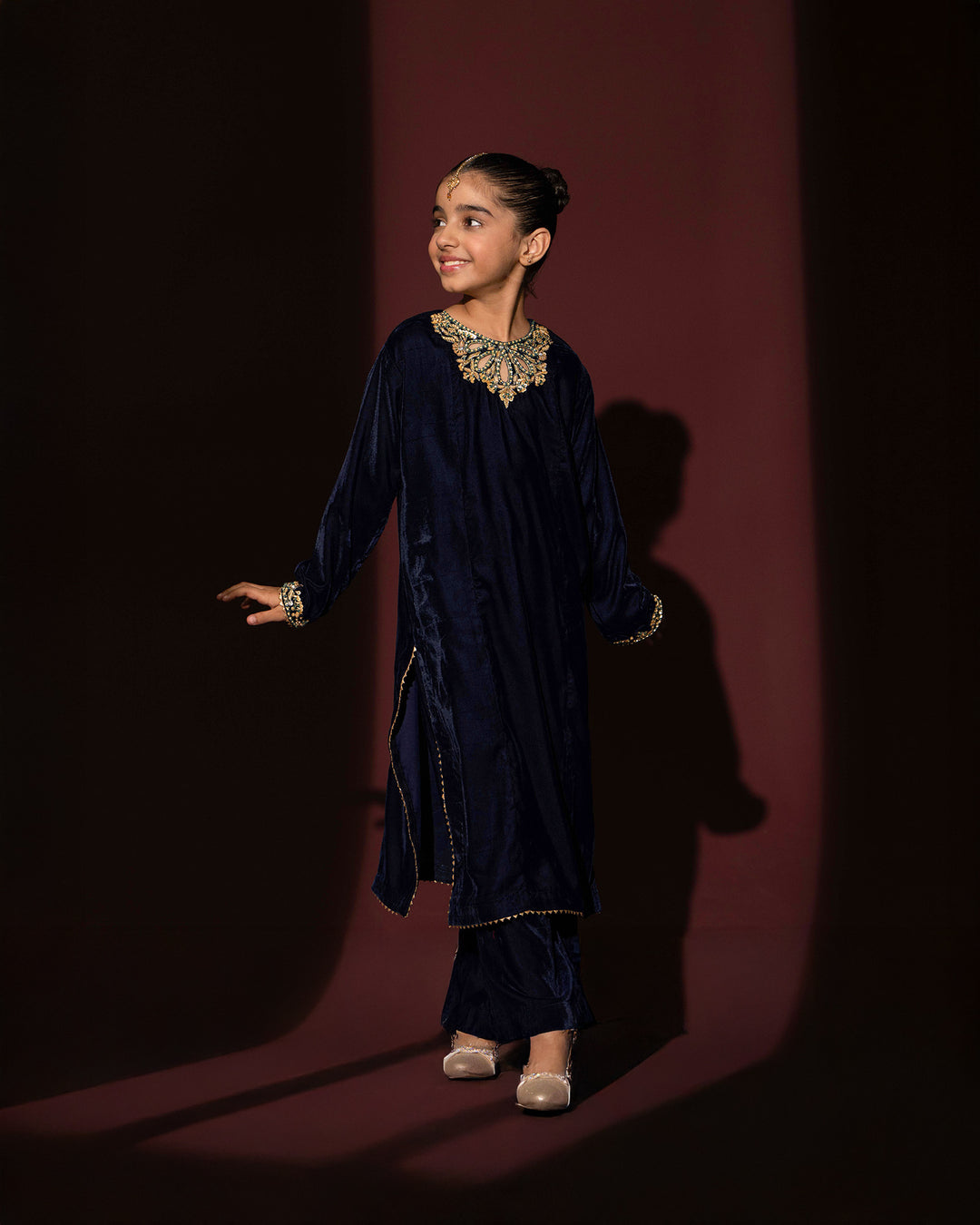 Kids 2 Piece Velvet Suit Stitched | 1131-ST-VLT