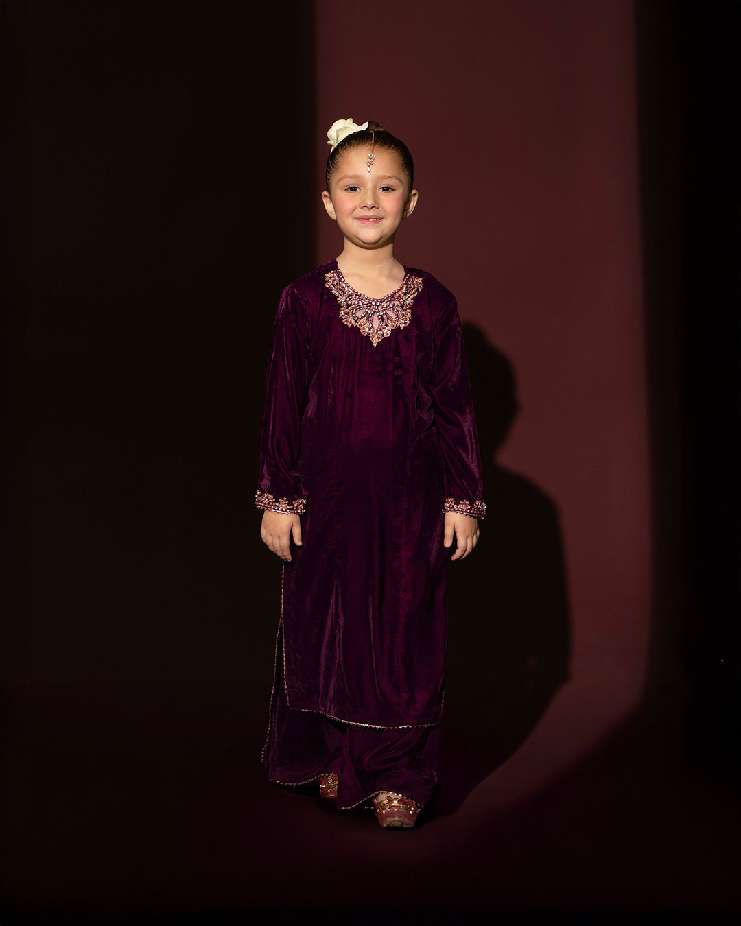 Kids 2 Piece Velvet Suit Stitched | 1131-ST-VLT