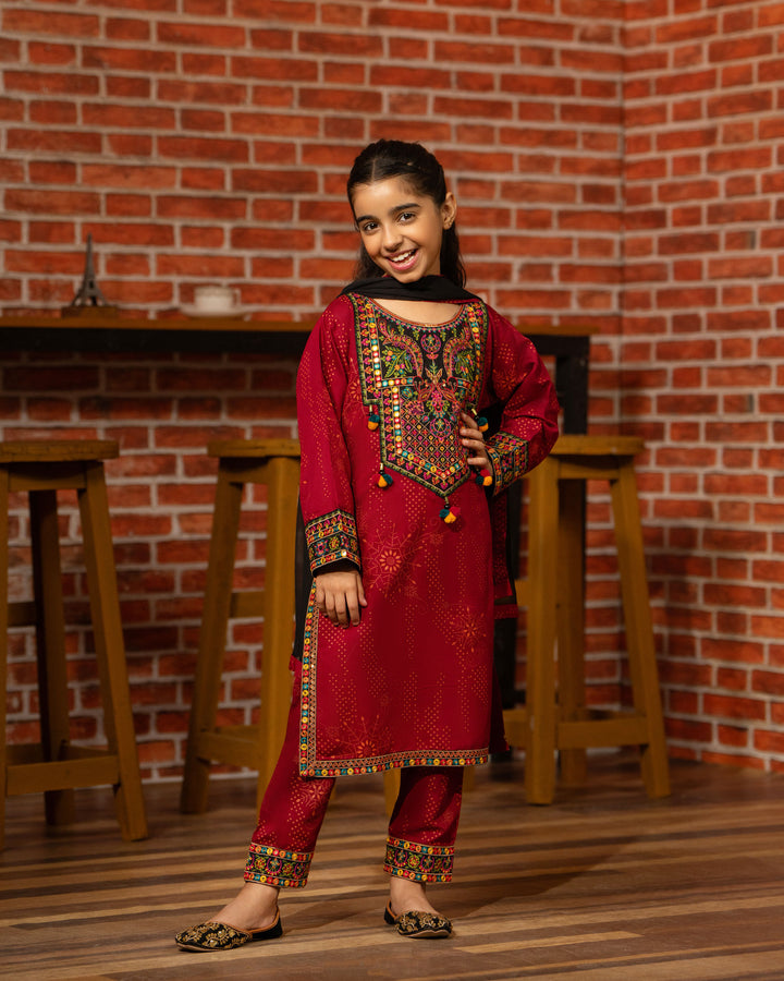 Kids 3 Piece Viscose Suit Stitched | 1301-NA-VS