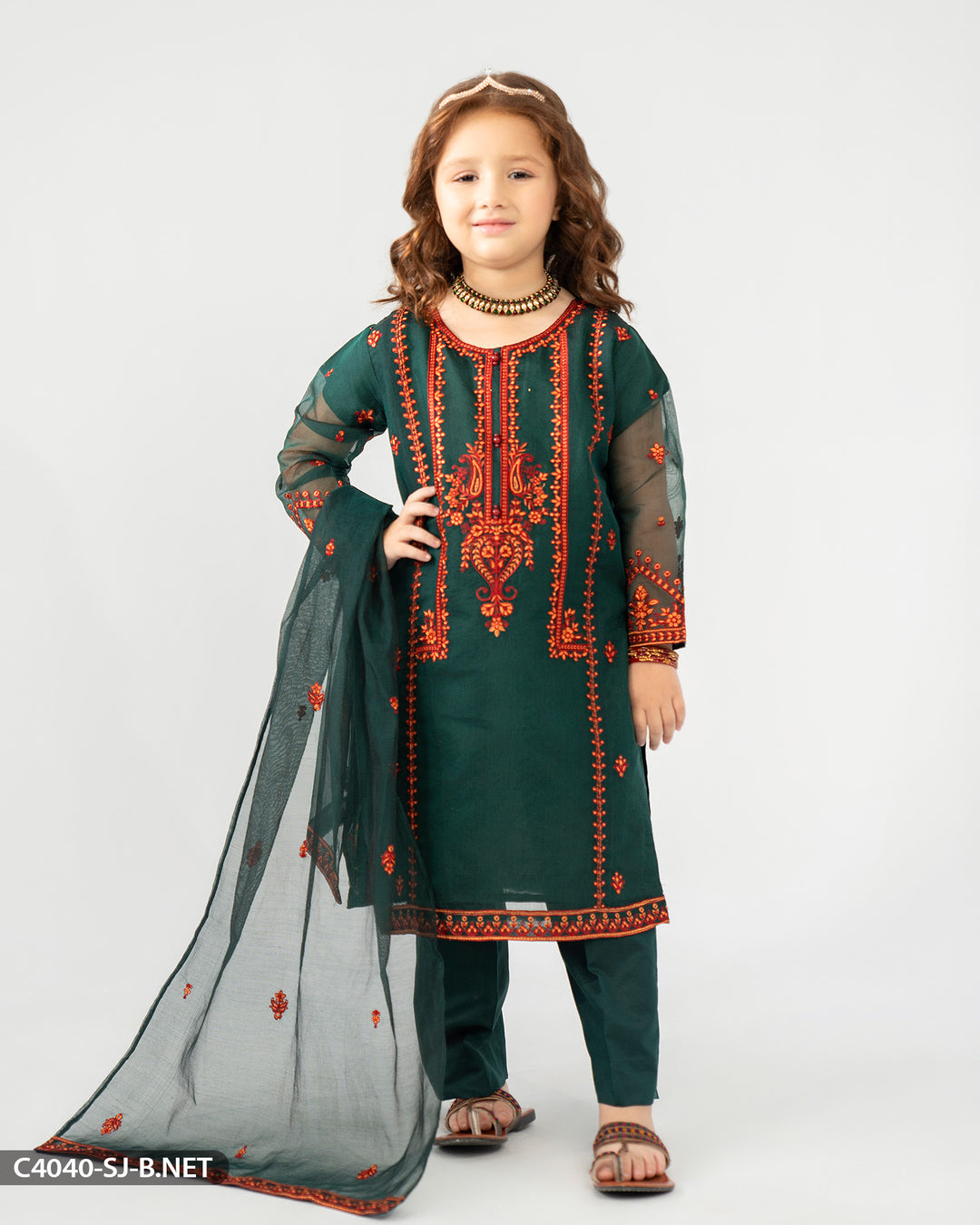 Kids Embroidered Suit | 4040-SJ-B.NET