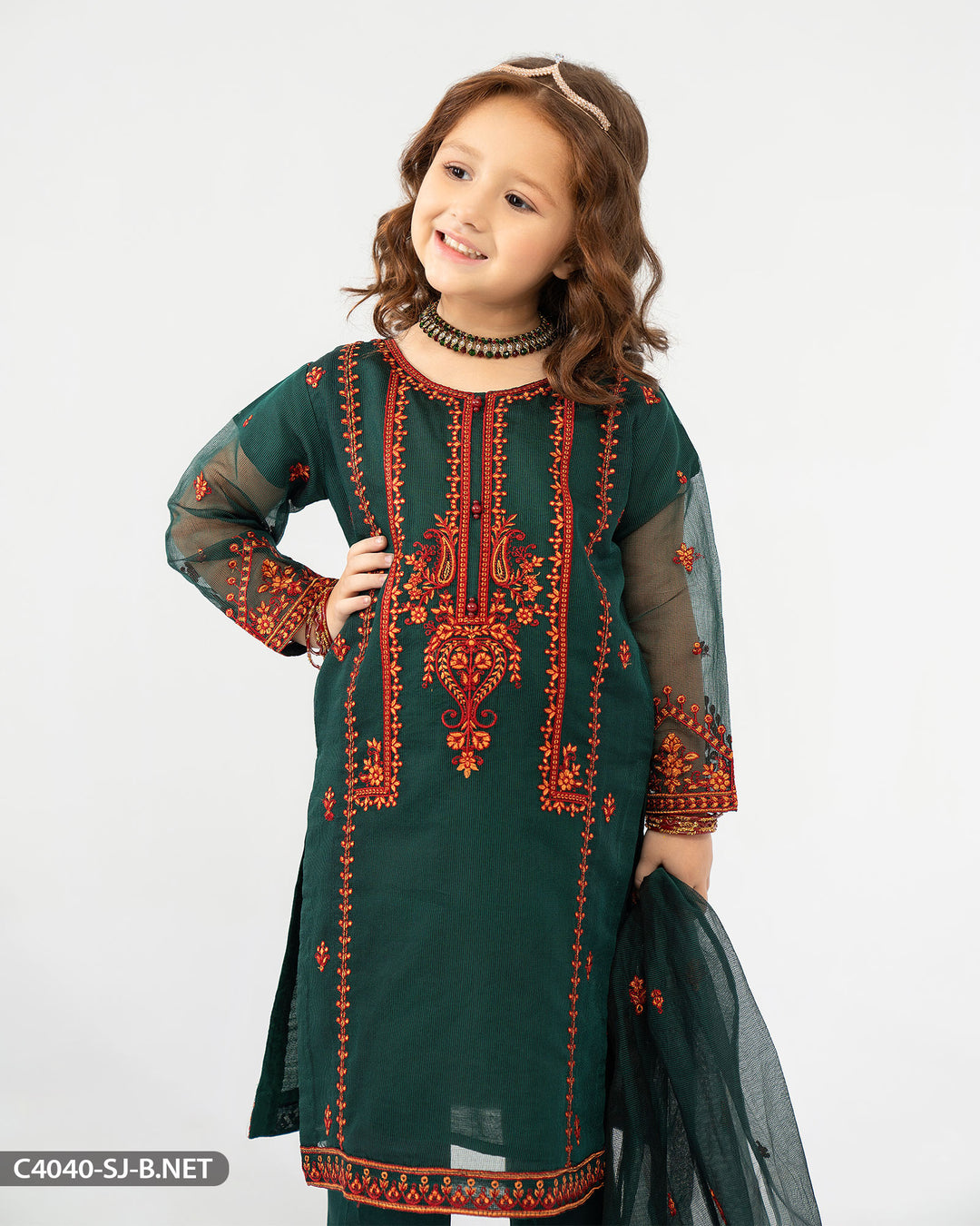 Kids Embroidered Suit | 4040-SJ-B.NET