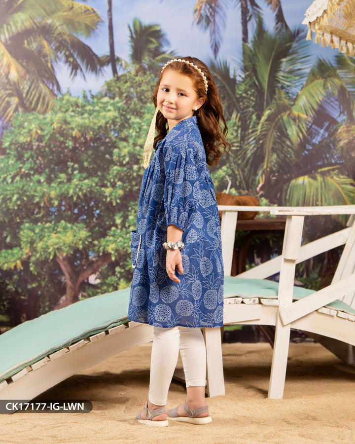 Kids Printed Lawn Shirt | 17177-IG-LWN