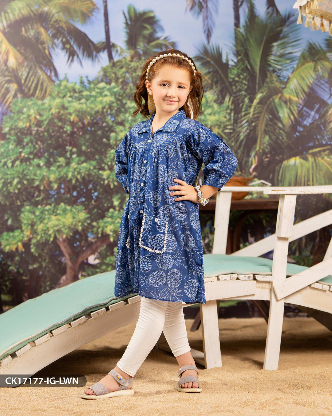 Kids Printed Lawn Shirt | 17177-IG-LWN