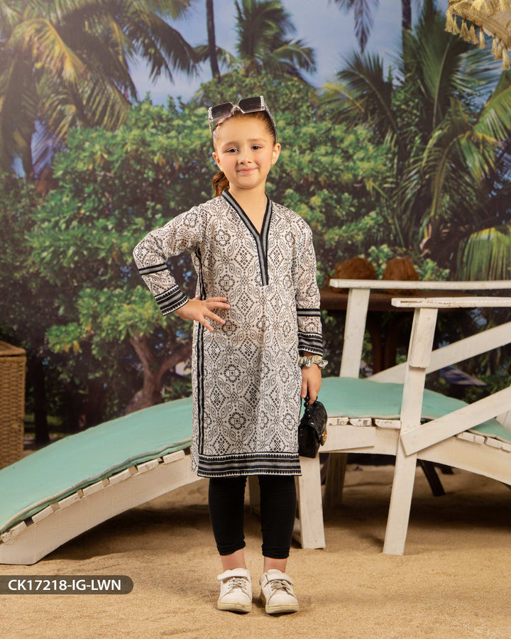 Kids Printed Lawn Shirt | 17218-IG-LWN