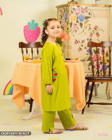Kids 2 Piece Embroidered Suit