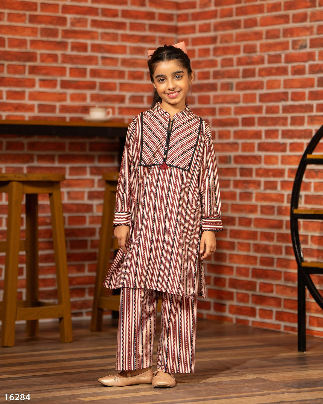 Kids 2 Piece Khaddar Suit Stitched | 16284-IG-KD