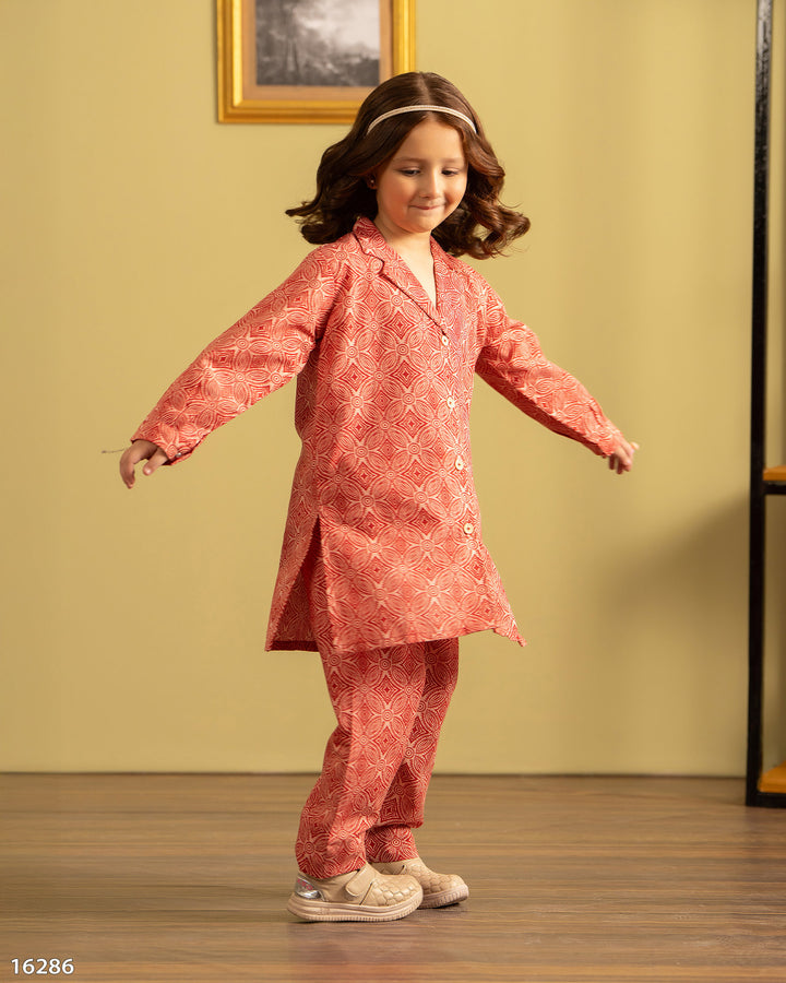 2 Piece Kids Khaddar Suit | 16286-IG-KD