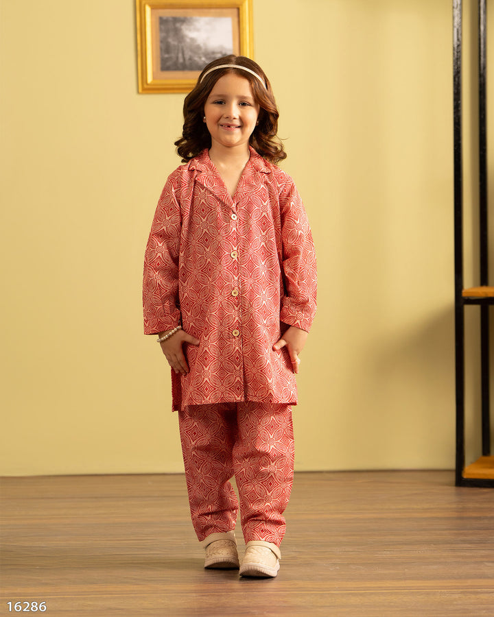 2 Piece Kids Khaddar Suit | 16286-IG-KD