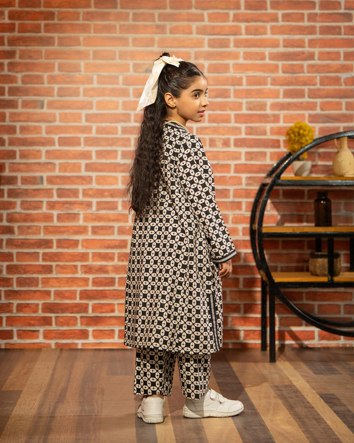 Kids 2 Piece Khaddar Suit Stitched | 16287-IG-KD