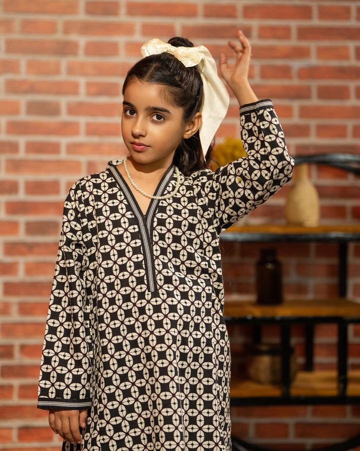 Kids 2 Piece Khaddar Suit Stitched | 16287-IG-KD