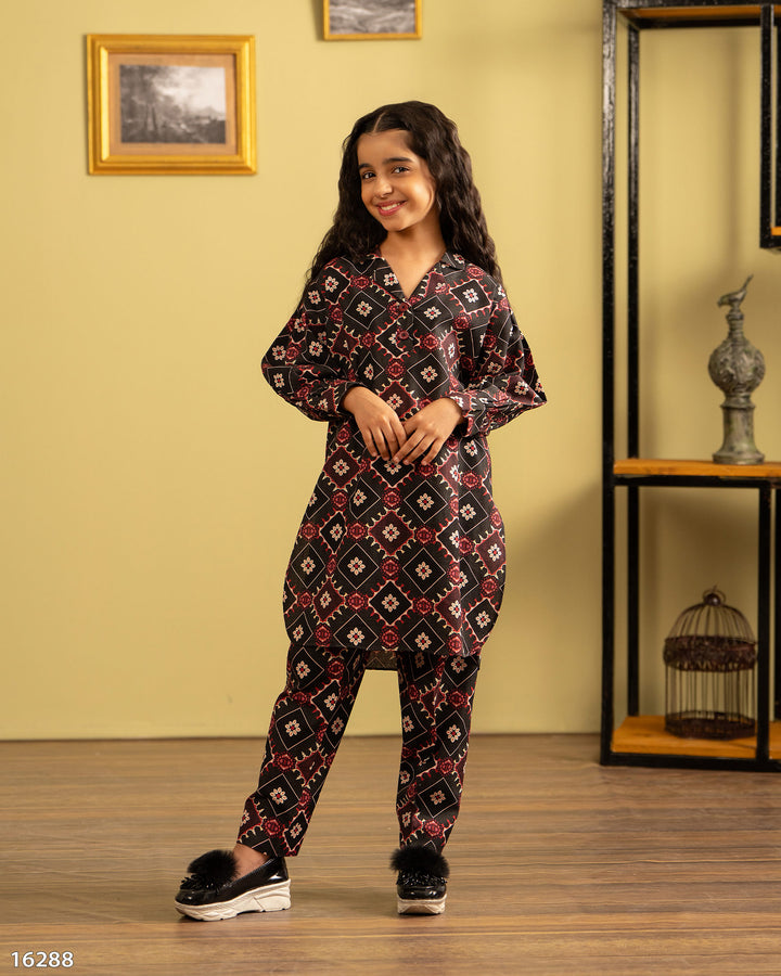 Kids 2 Piece Khaddar Suit | 16288-IG-KD - Sha Posh Textile