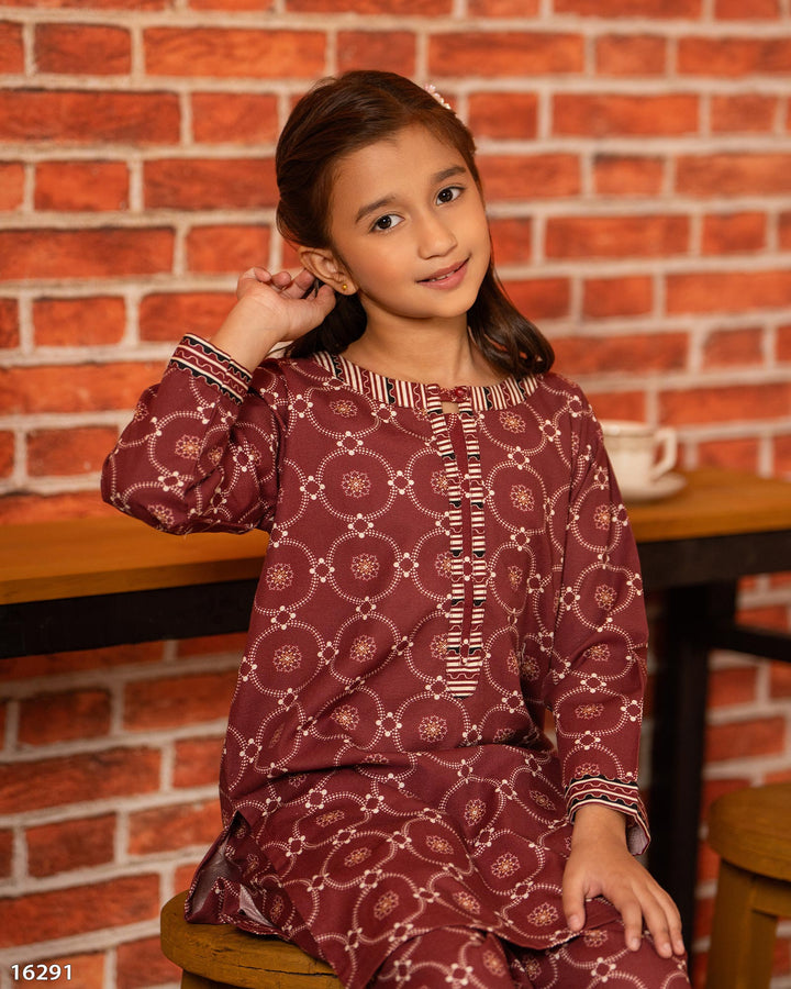 Kids 2 Piece Khaddar Suit Stitched | 16291-IG-KD